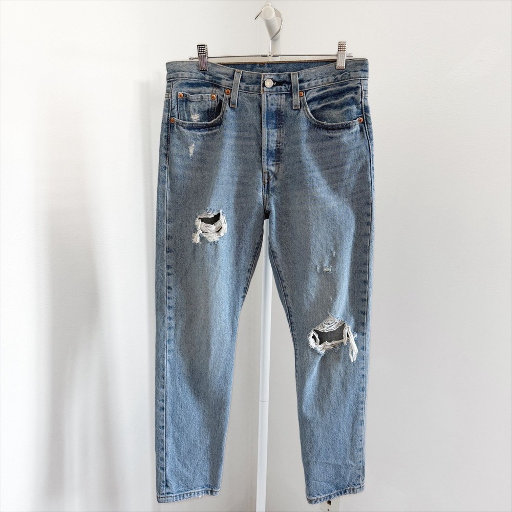 Levis 501 Jeans Size 29x28 Skinny Distressed Premium Line